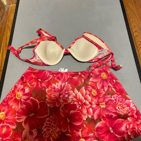 Floral Bikini Set with Skirt - Picture 2 of 4